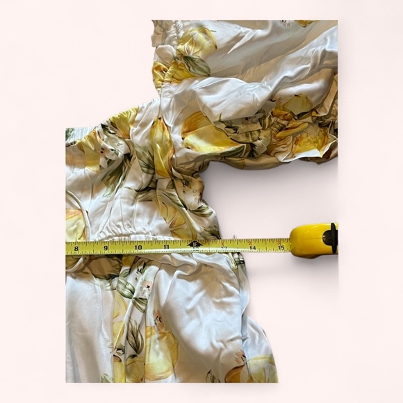 For Love & Lemons Sunny Lemon Serafina Puff Sleeve Summer Mini Dress NWT Size S - Picture 7 of 10